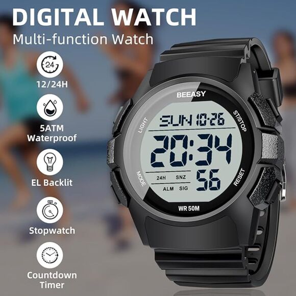 Beeasy Men’s Digital Sport Watch - Picture 9 of 10